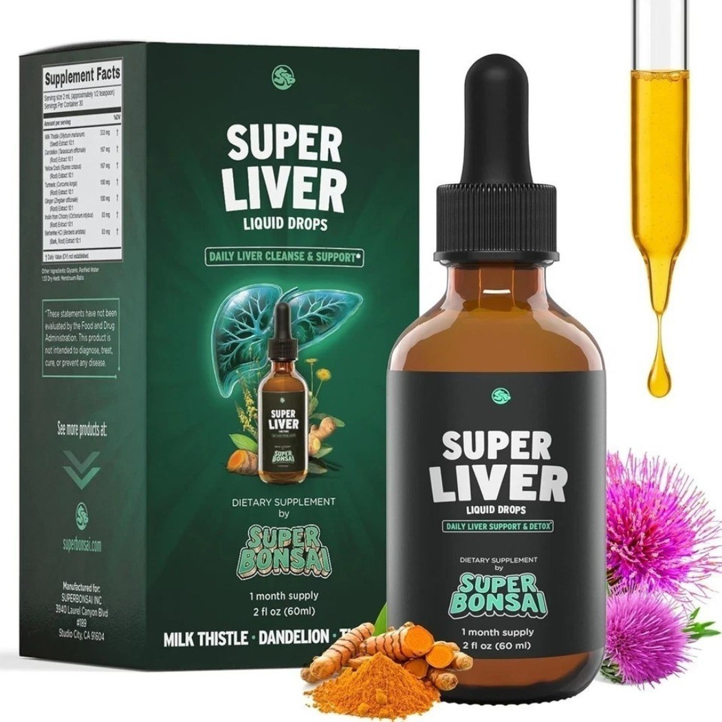 SuperBonsai Super Liver Support with Milk Thistle Herbal Supplement