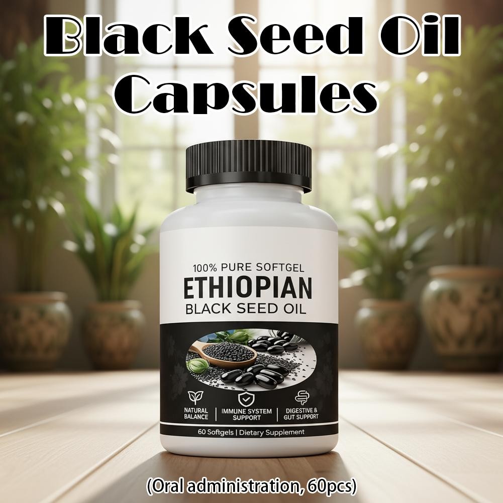 6X Ethiopian H Oil Softgels|4.64%Thymoquinone|Non-Gmo,GlutenFree BlackSeed OT