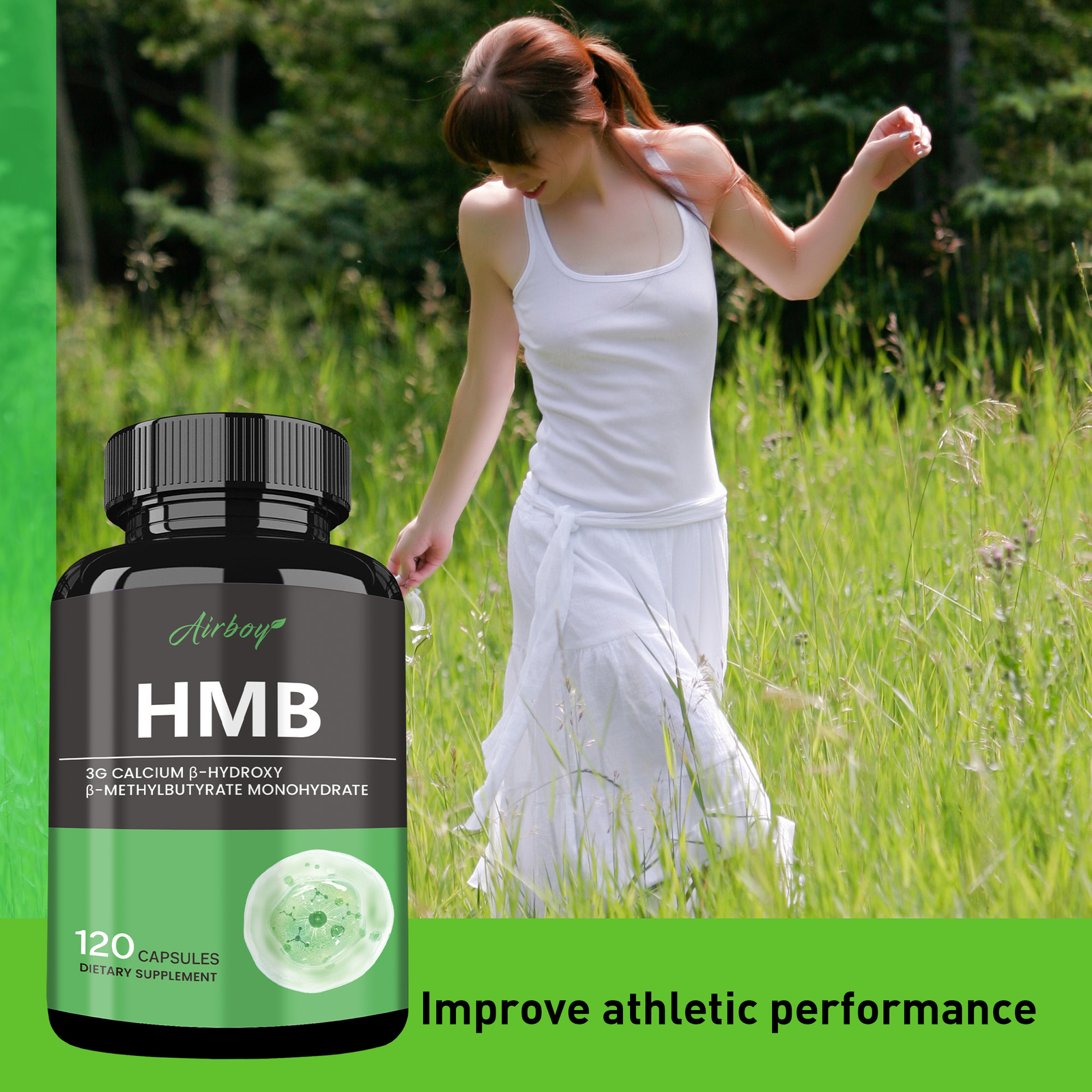 HMB Capsules 3000mg-Fat Burner,Strength Muscle & Strength,Improved Regeneration