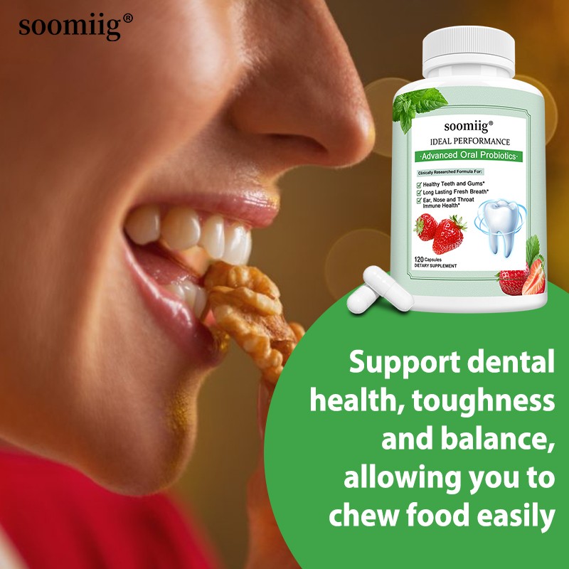 Oral Probiotic Supplement Restore Healthy Teeth And Gums Fight Bad Breath 120 Ct