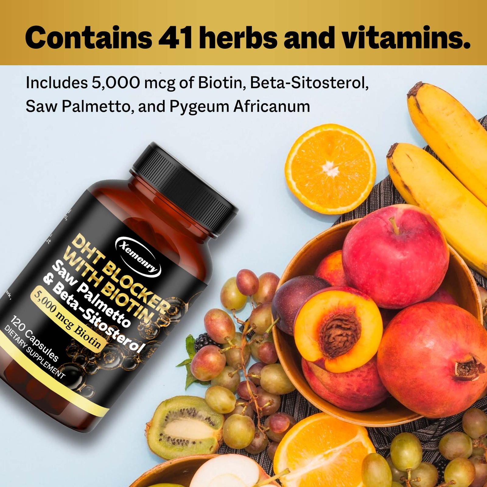 DHT Blocker – Saw Palmetto,Promotes Healthy Hair Growth and Urinary Tract Health