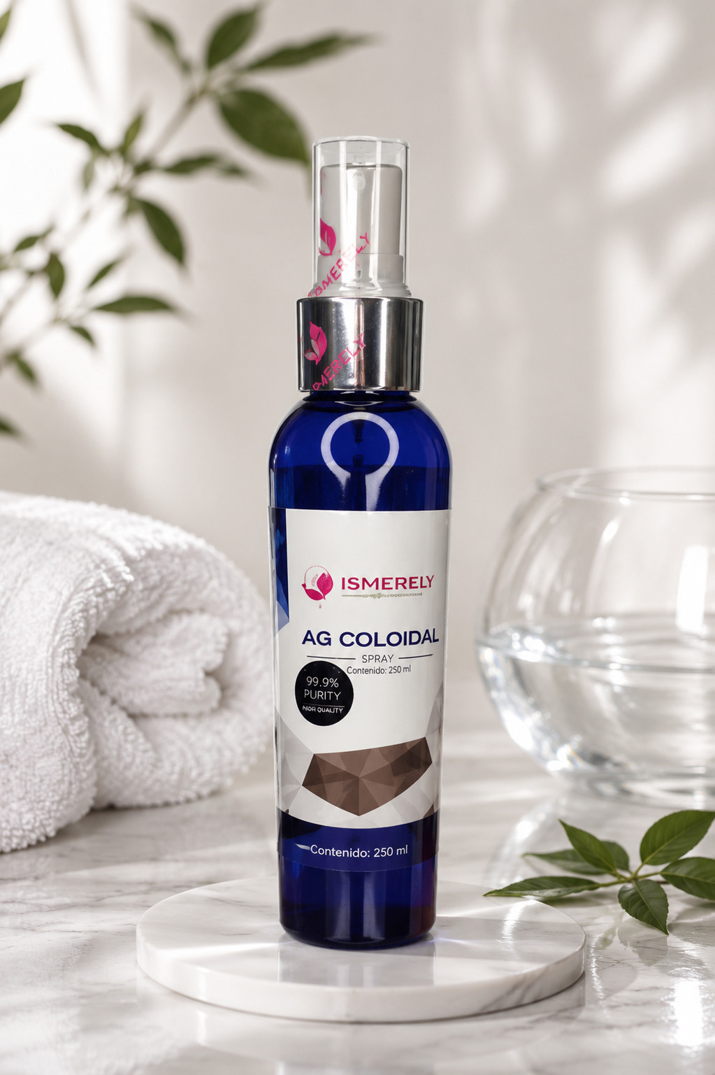 Ismerely Agua Coloidal 500ml antibiotico natural disminuye la inflamación