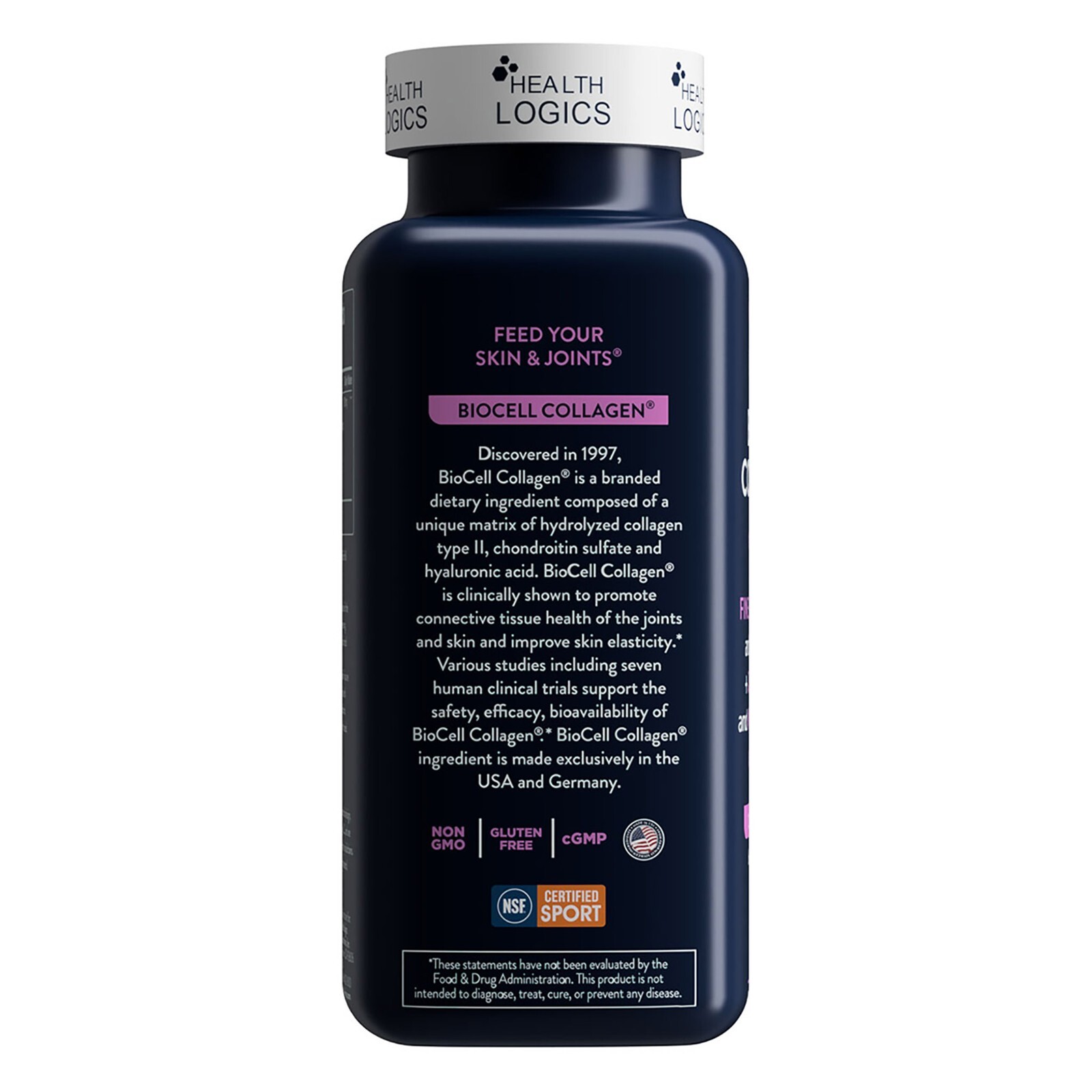 Health Logics Joint & Skin Care Supplements BioCell Collagen NSF Certified 2Pack