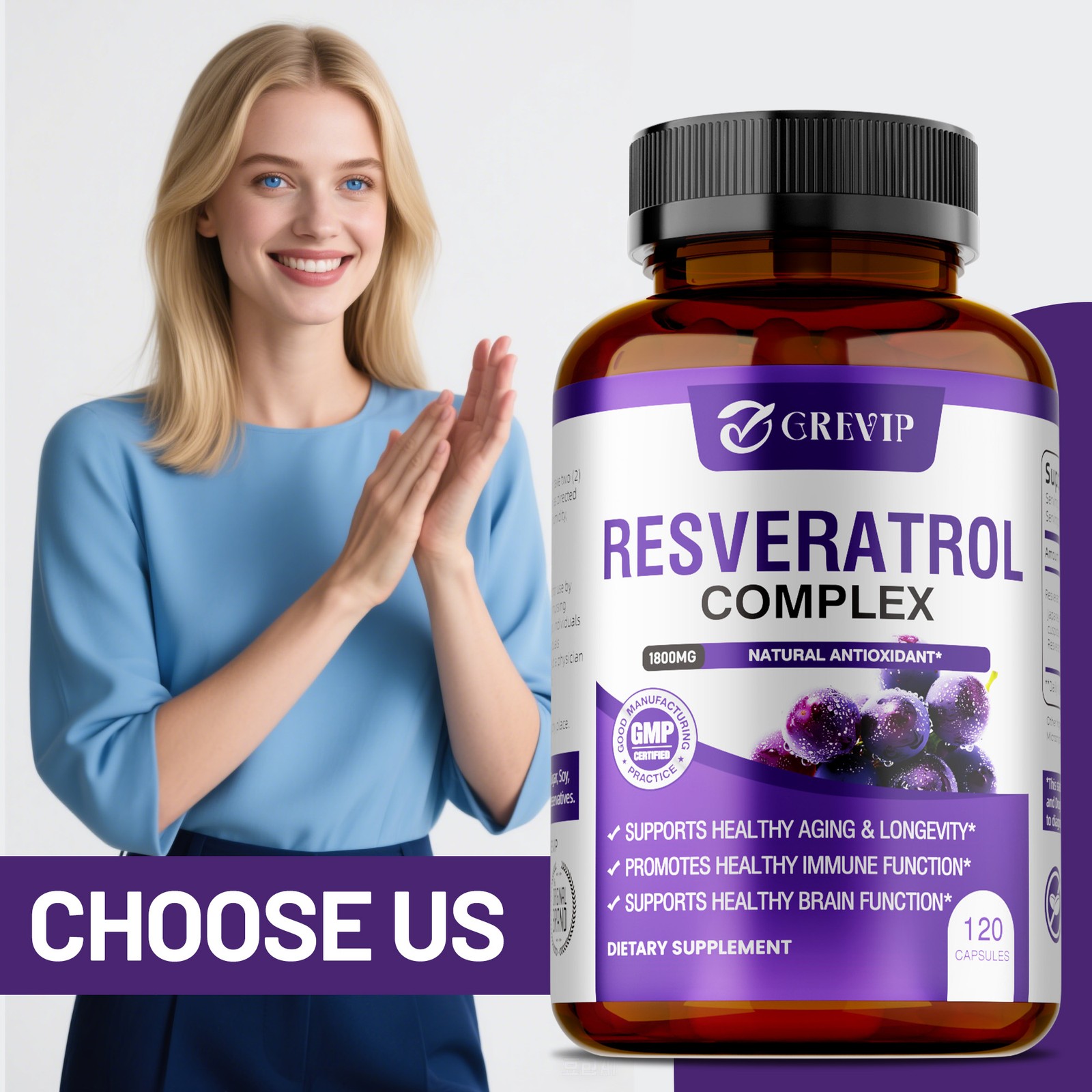 Resveratrol Complex 120pcs – Supports Cellular Energy and Repair, Skin Health