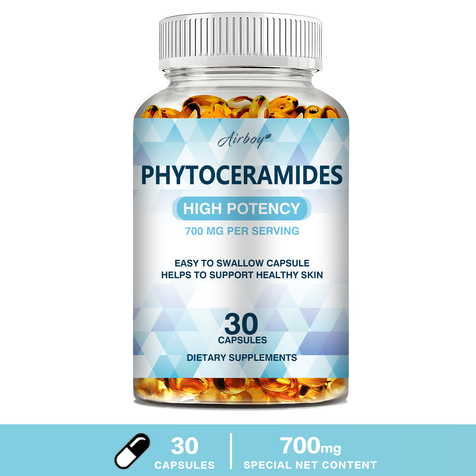Phytoceramides Capsules – Anti-Aging and Wrinkle Remover, for Rough and Dry Skin