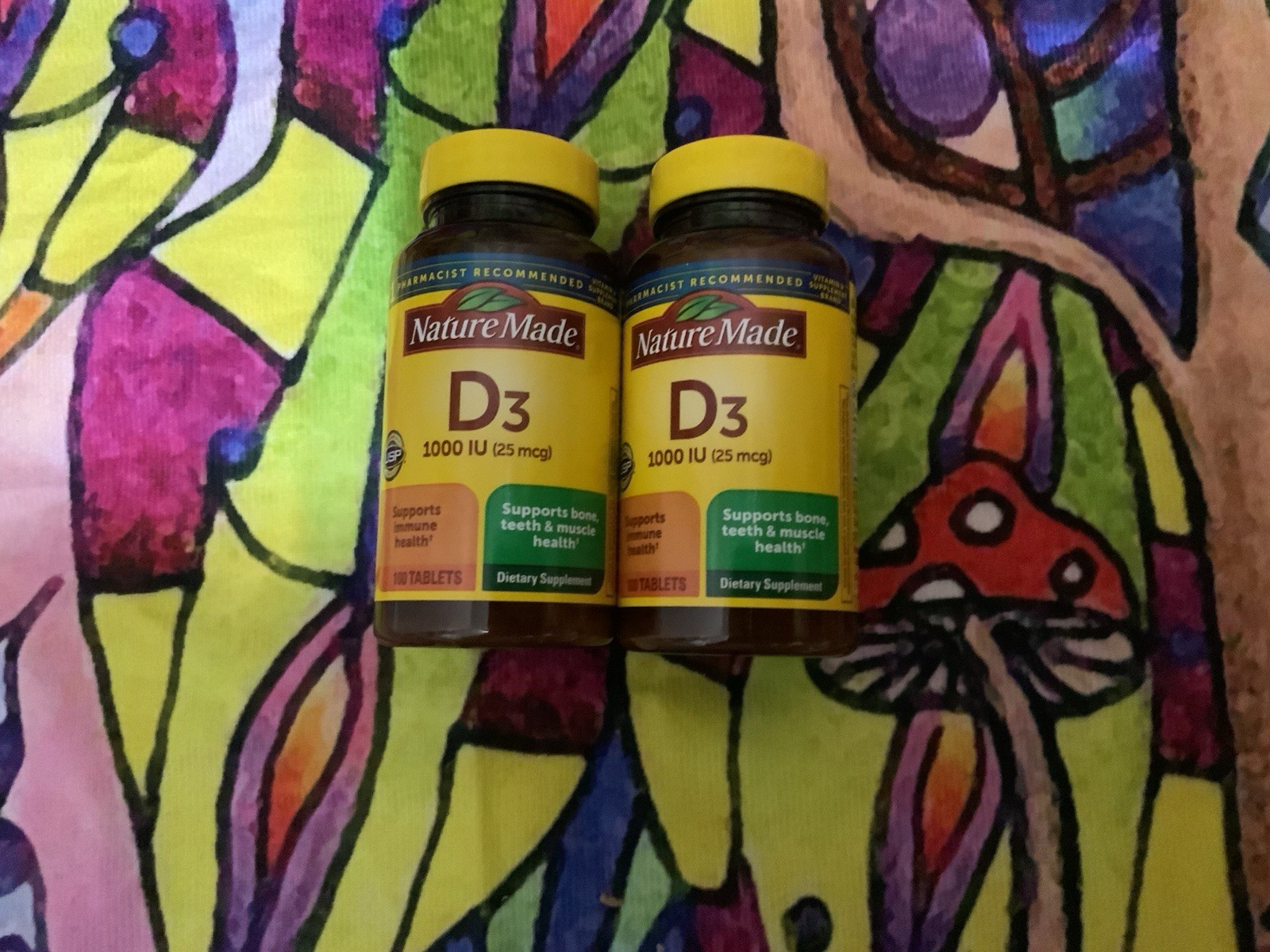 2~Nature Made Vitamin D3 1000 IU (25 mcg), – 200 TOTAL TABLETS. Exp: 02/2029