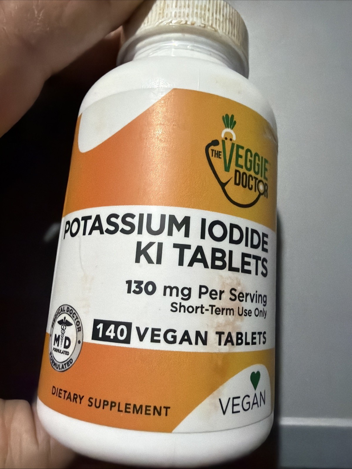 The Veggie Doctor Potassium + Iodide 140 Vegan Tablets Supplement 130mg 02/2027