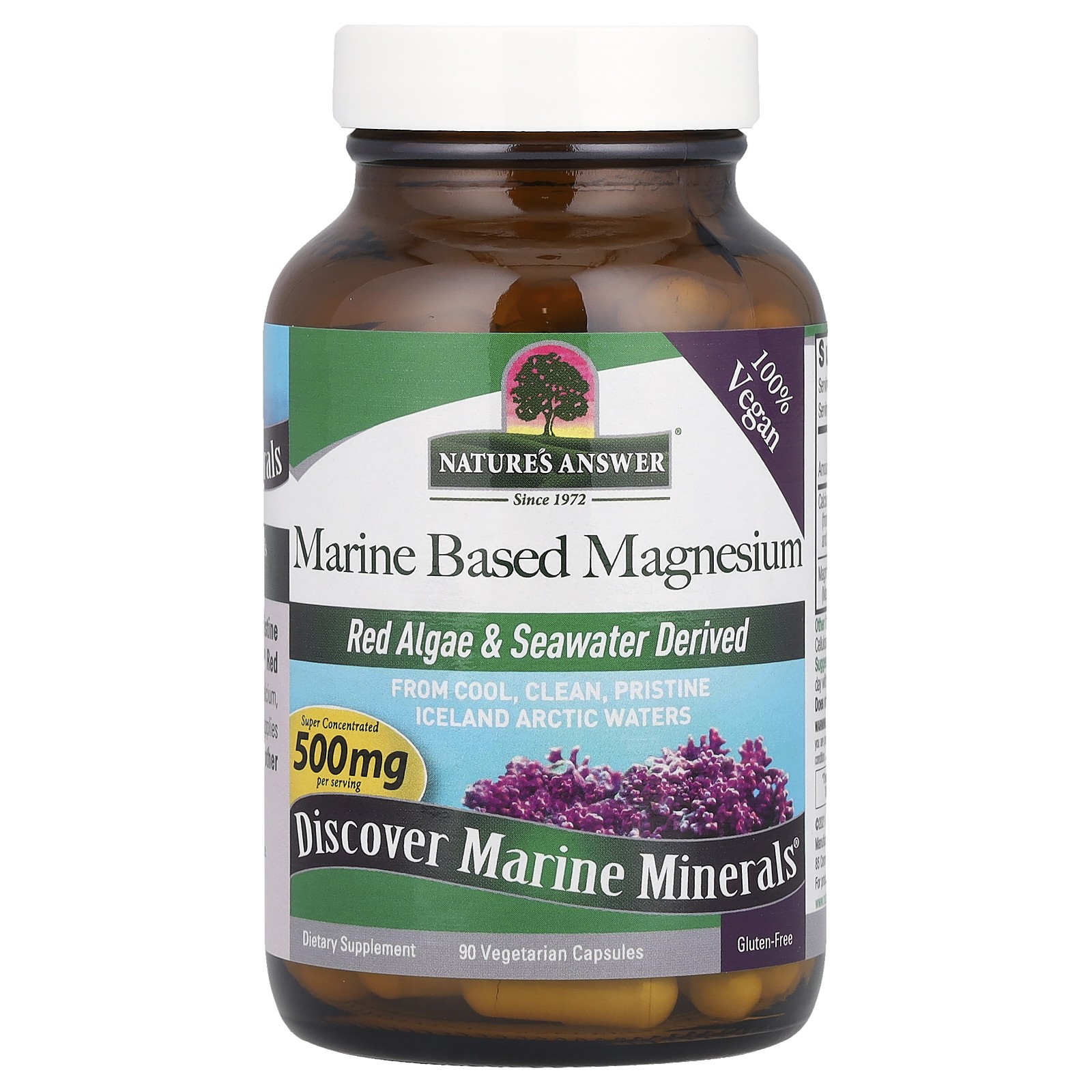 Nature s Answer Plant Based Magnesium 500 mg 90 Vegetarian Capsules