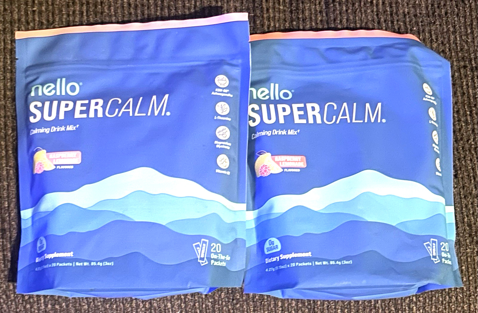 Lot 2 – Nello Supercalm Powdered Calming Drink Mix Raspberry Lemonade Exp 2/27