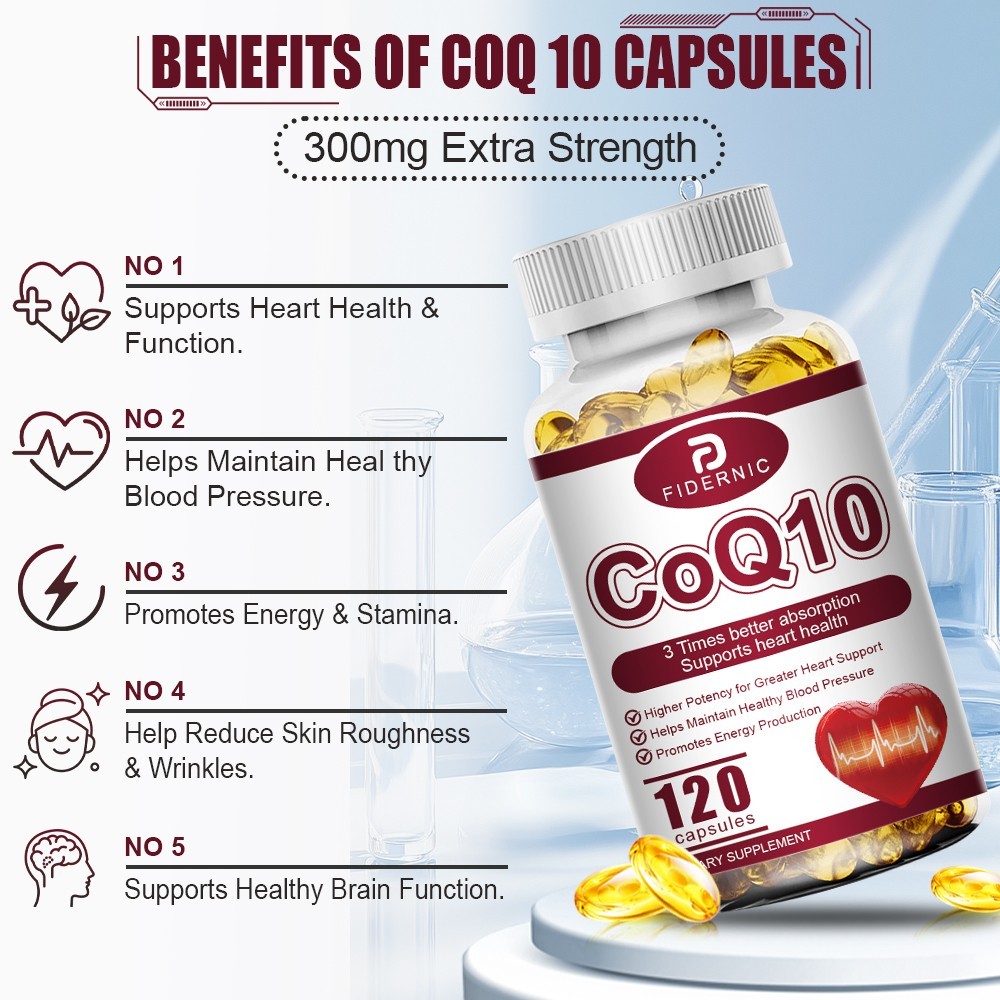 CoQ10 200mg Softgels, Dietary Supplement for Heart Health Support, 120 capsules