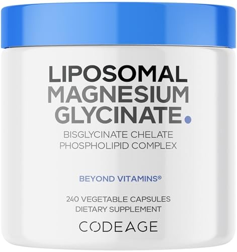 Liposomal Magnesium Glycinate 240ct Supplement Vegan Chelate