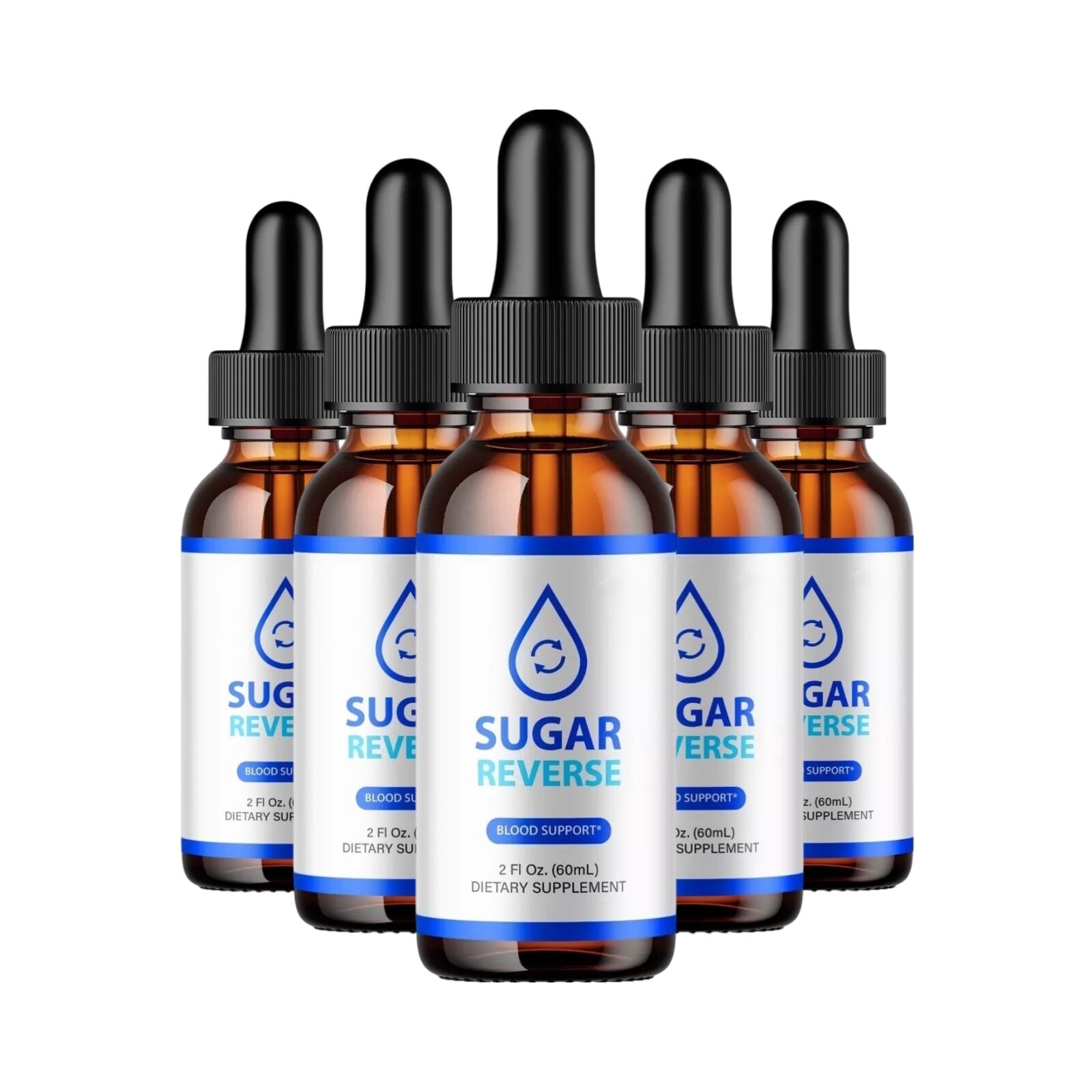 (5 Pack) Sugar Reverse Drops, Natural Blood Support Formula, SugarReverse Drops