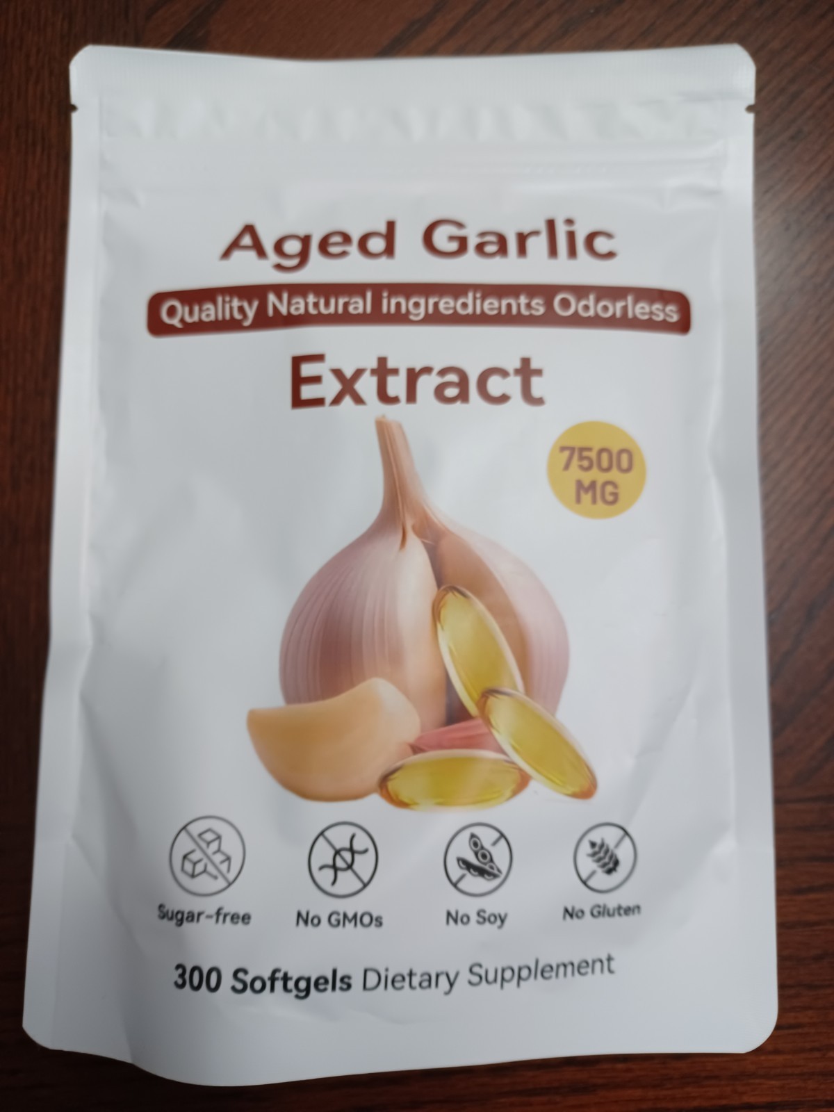 Aged Garlic Extract, 300 Softgels, 7500mg Odorless | Heart & Immune Exp. 11/2027