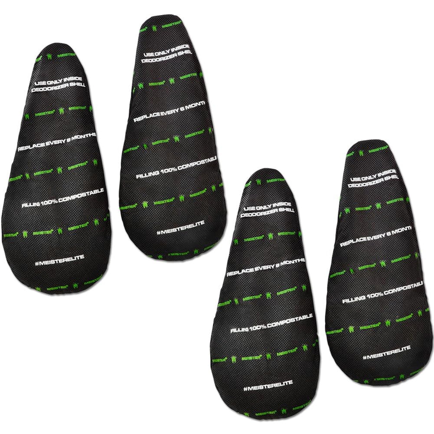 Meister 2 Refills (1 Year Supply) Shoe & Glove Eco Deodorizer – Powerful, Abs…
