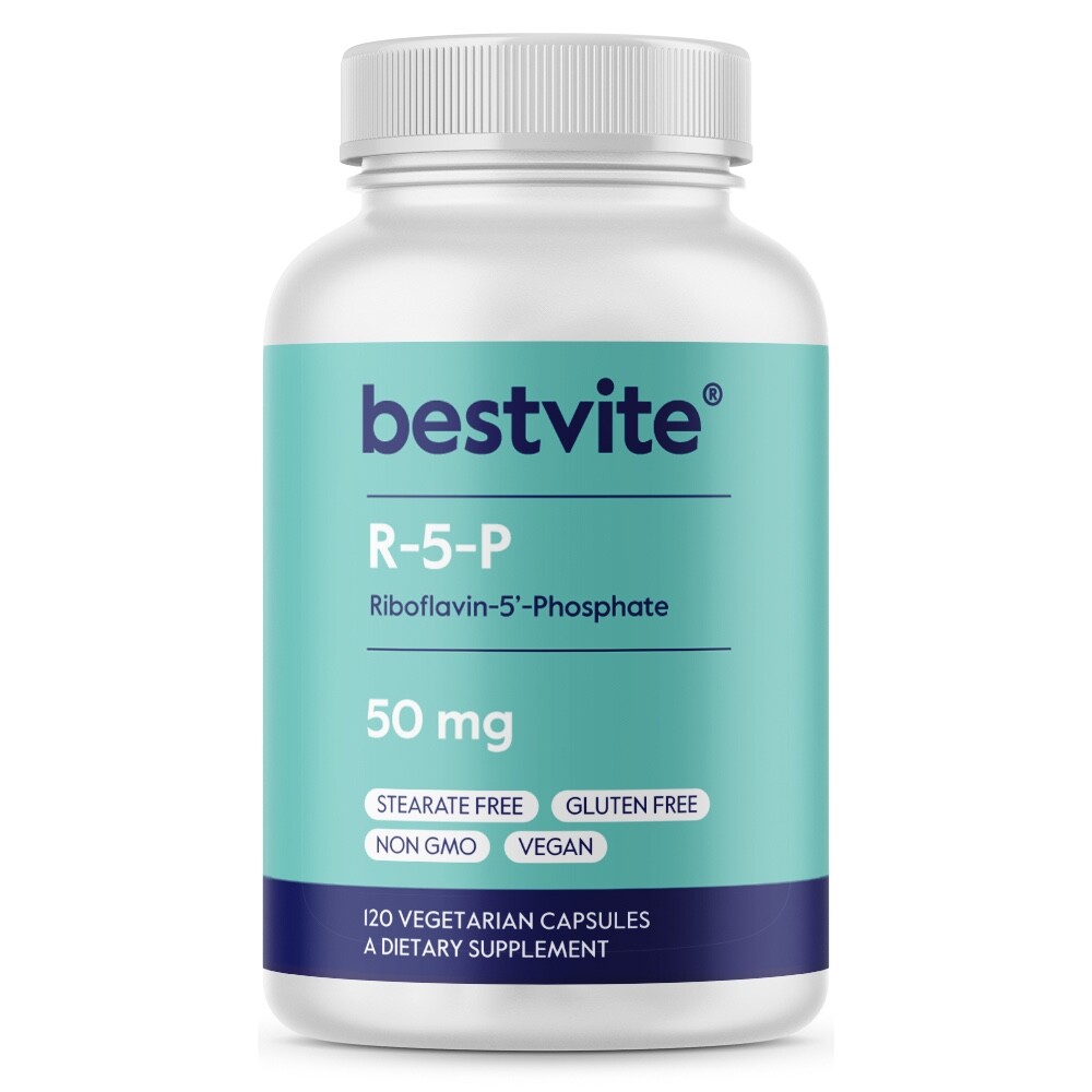 BESTVITE Riboflavin 5′-Phosphate (120 Vegetarian Capsules) – Vegan