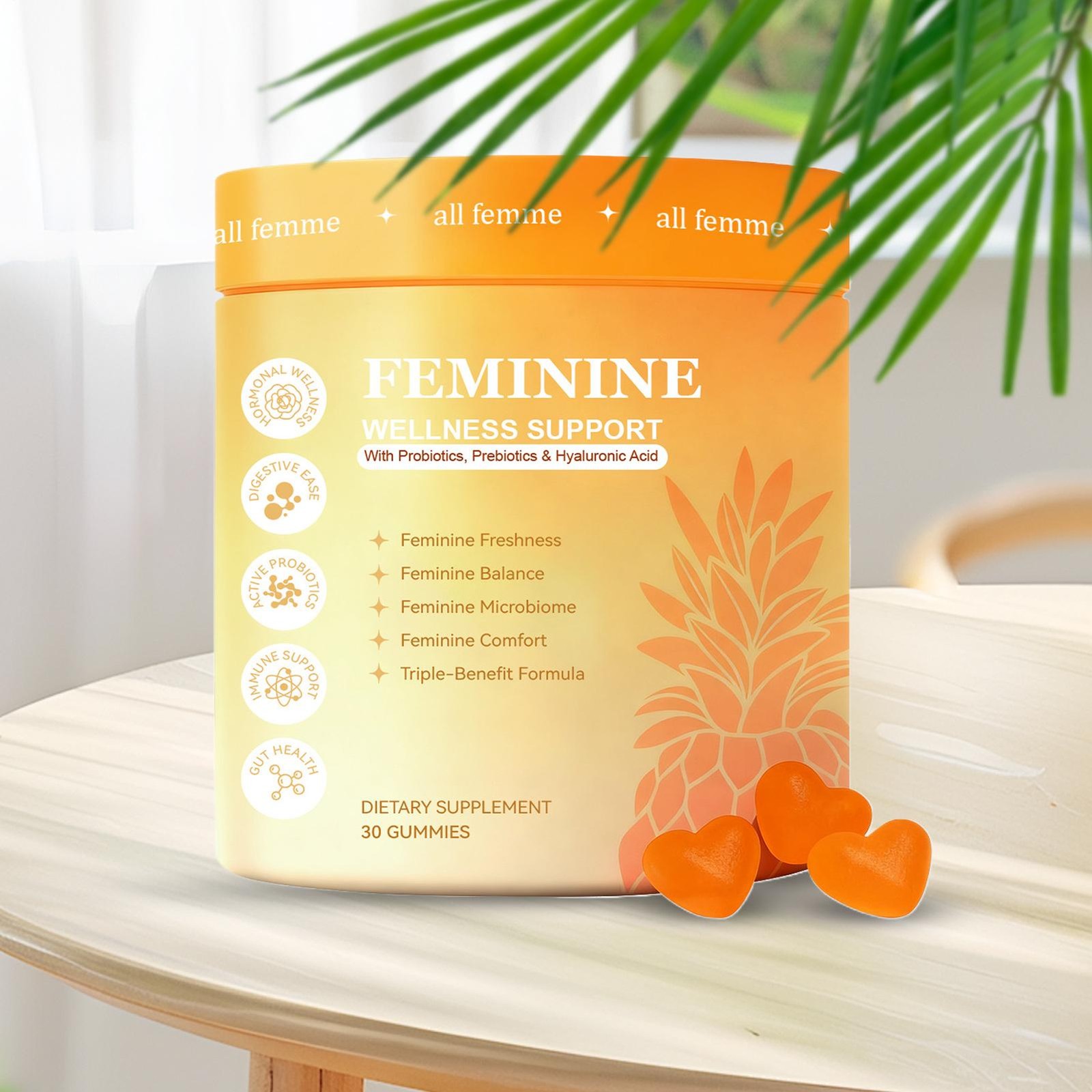 Flora Plus Gummies, Advanced Vaginal Support, Vaginal Health Gummies, Ph Balance