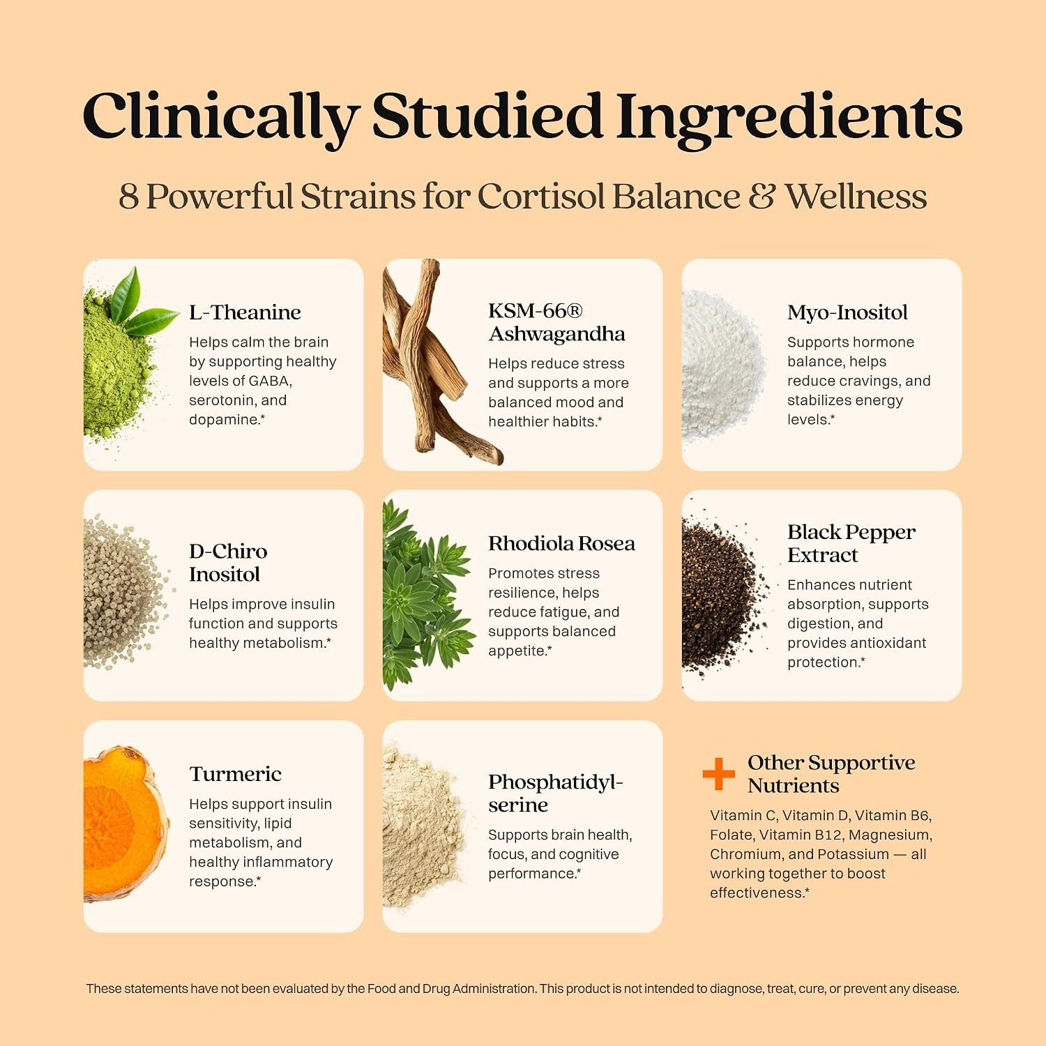 Harmonia Cortisol Cocktail Supplement Drink – Stress & Sleep Support, 30 Serving
