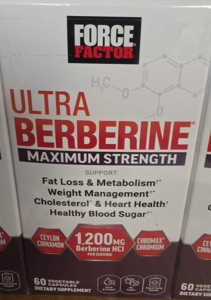 Force Factor Ultra Berberine Maximum Strength/60 vegetable capsules