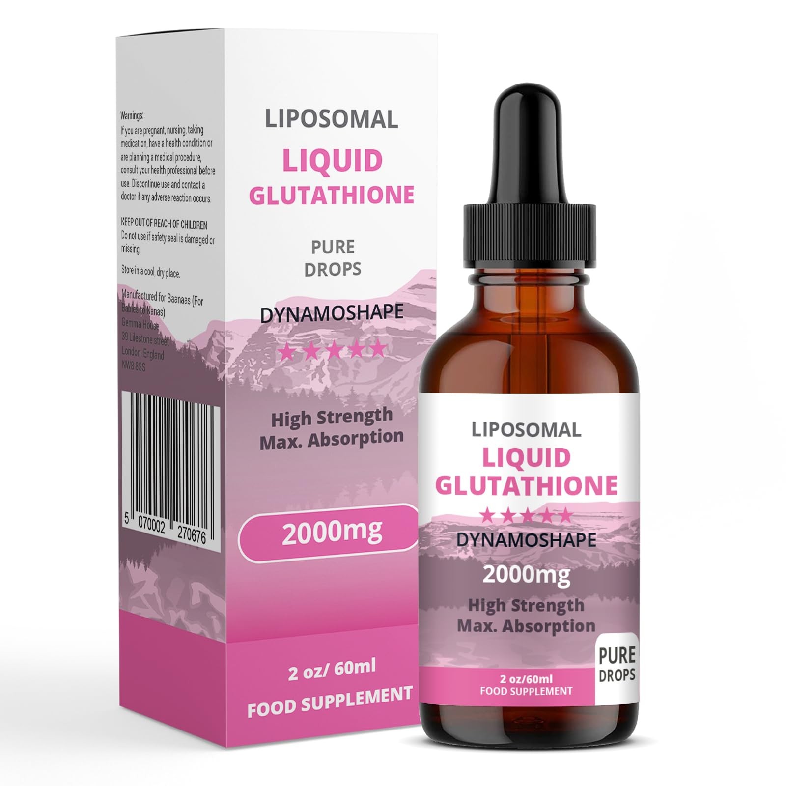 Liposomal Glutathione 2000mg with Vitamin C, Oral 2 Fl Oz (Pack of 1)