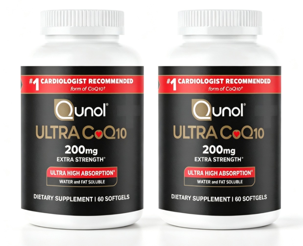 Qunol 200mg Ultra CoQ10 Softgels, Antioxidant for Heart Health & Energy