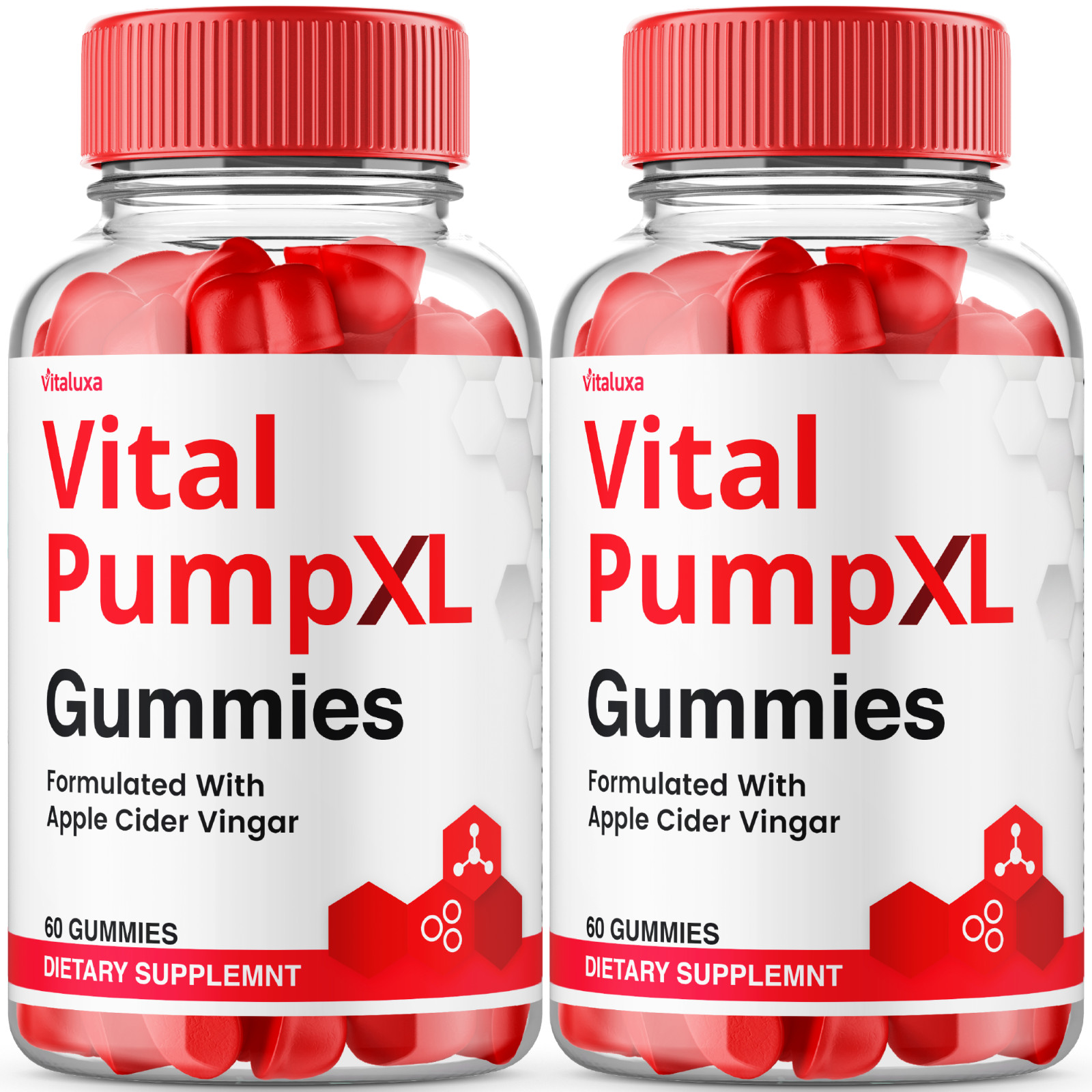 (2 Pack) Vital Pump XL Gummies for Men Max Strength, VitalPump XL (120 Gummies)