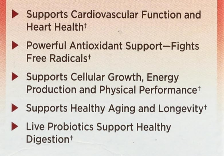 Garden of Life RAW CoQ10 200mg Vegan Capsules 60ct x 2pk Sealed BB 08/2026