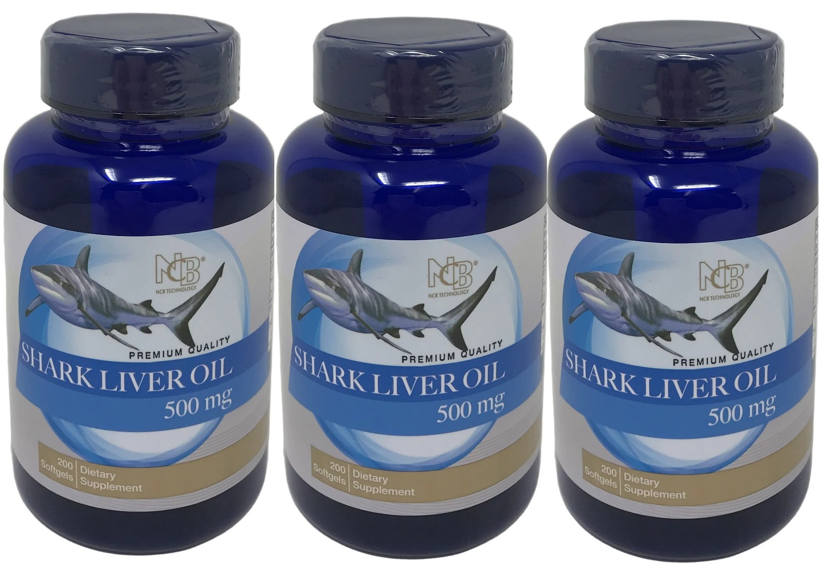 3x Icelandic Shark Liver Oil, 500mg 3×200= 600 softgels Best Deal Free Shipping