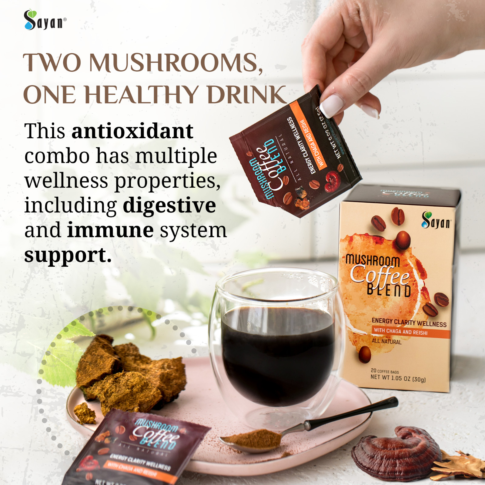 Best Mushroom Coffee Organic Ganoderma Reishi Alternative For Healthy Gut 20 Pak
