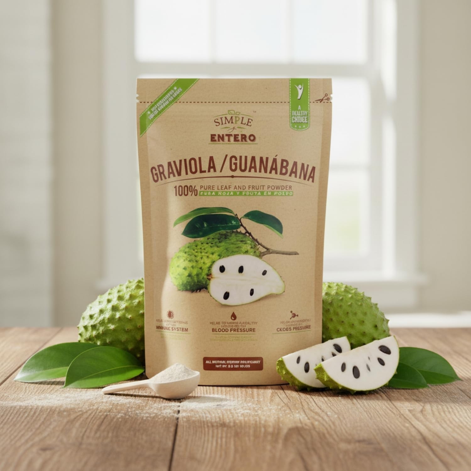 100% Pure Graviola Soursop Powder | 8 oz Supplement for Digestive Health