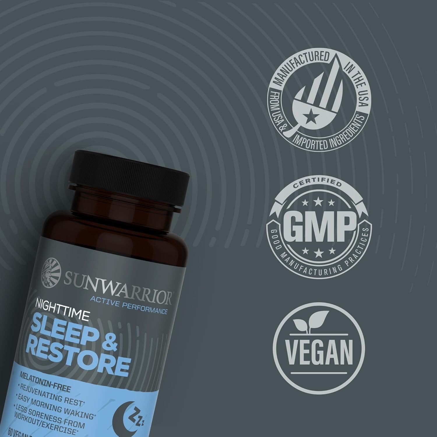 Sunwarrior Active Sleep & Restore 60ct (30 SRV)