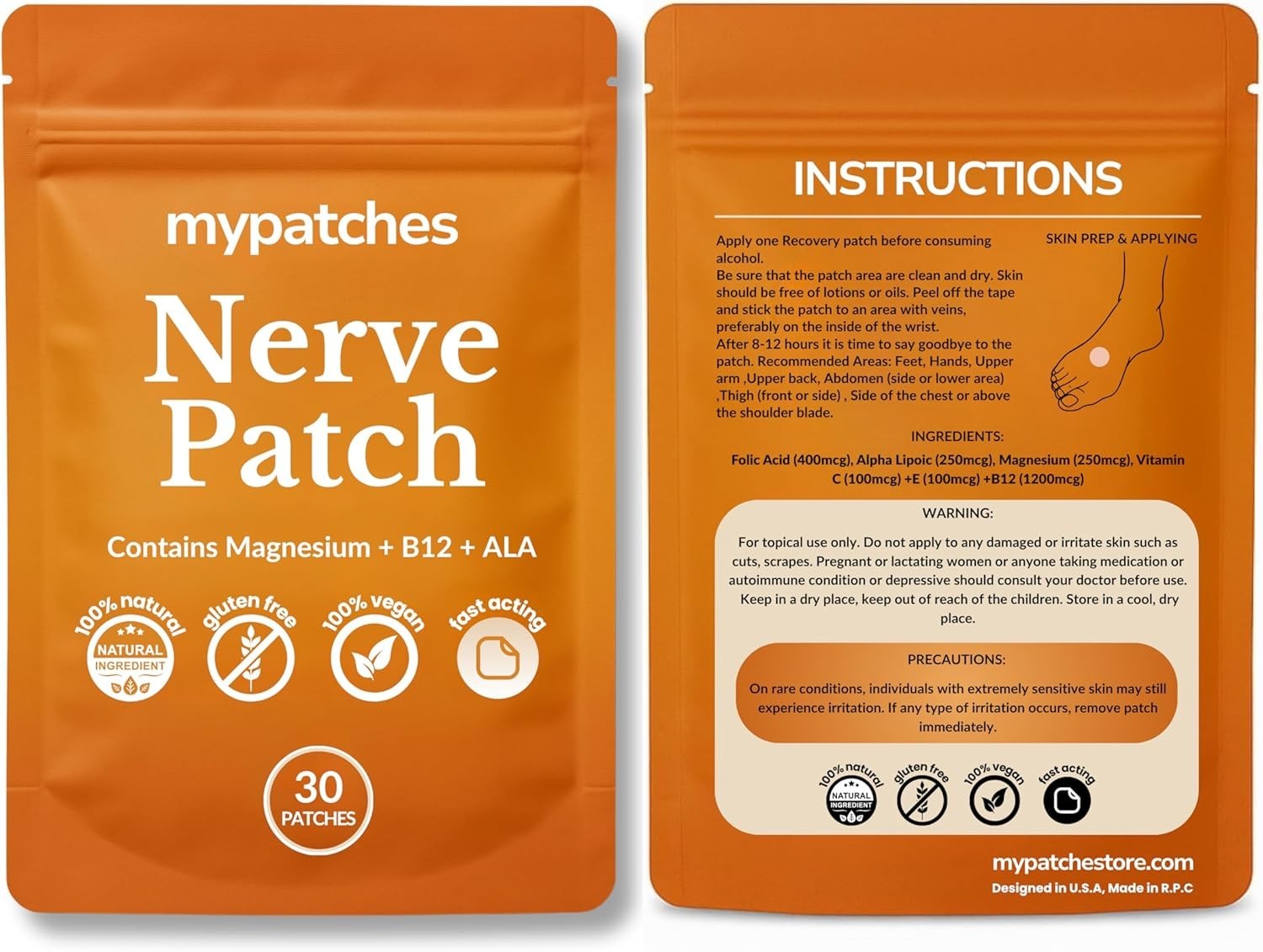 mypatches Nerve Patch (30 ct) – (New & Ships Free)