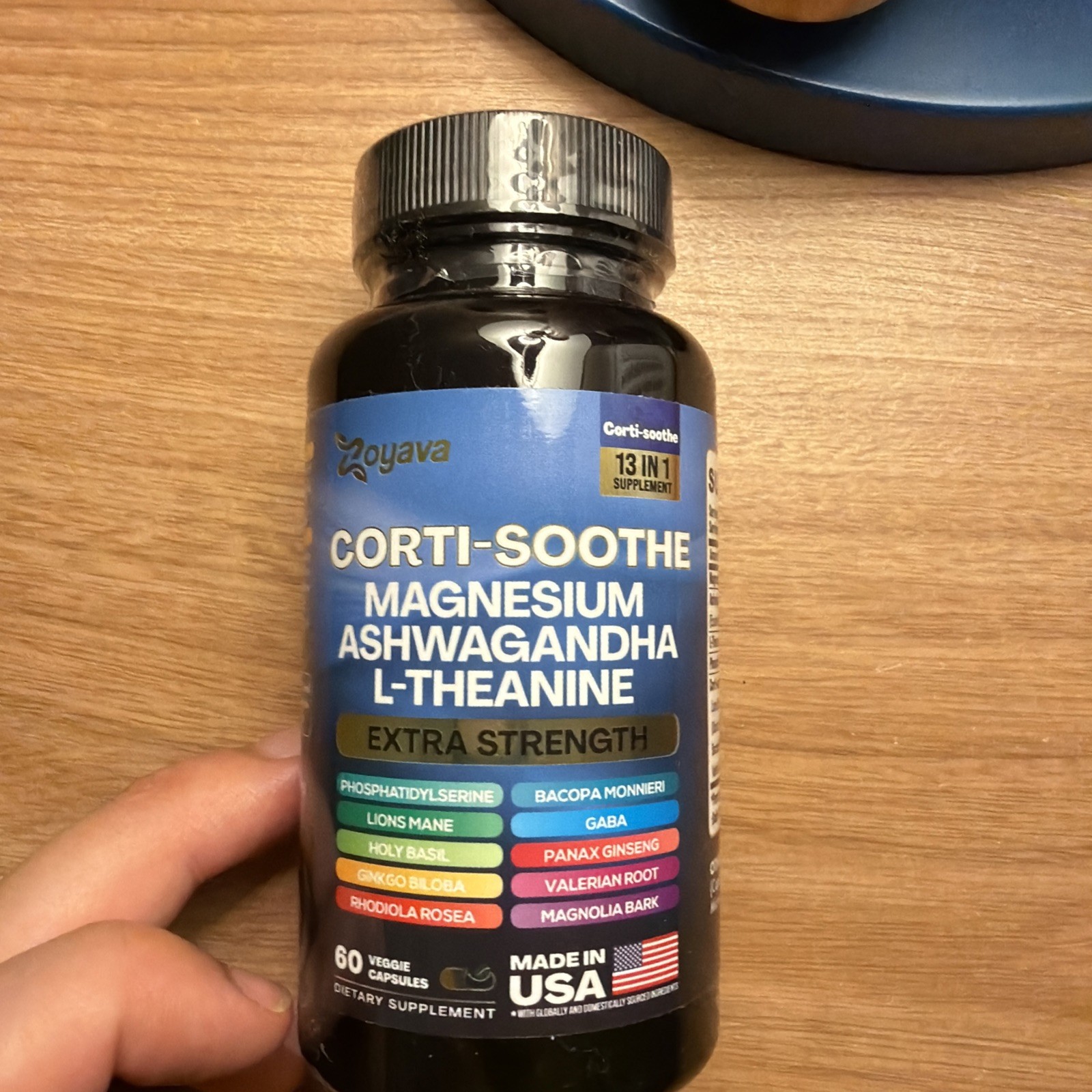 ZOYAVA Corti-Soothe Cortisol Supplement 60 Count Magnesium Ashwagandha-NEW!!!