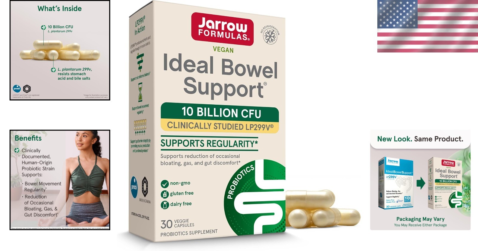 Ideal Bowel Support – 10 Billion CFU Probiotics for Digestive Balance