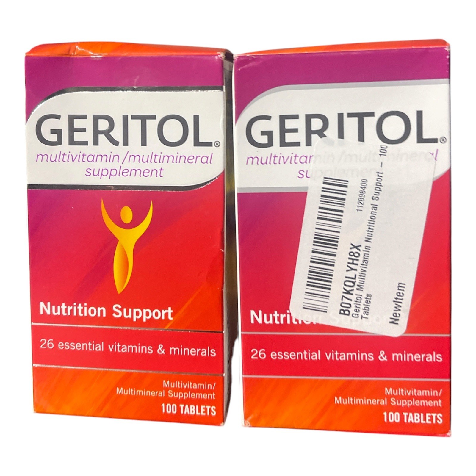 Geritol Multivitamin Multimineral Supplement 100 Tablets 2 Pack Nutrition