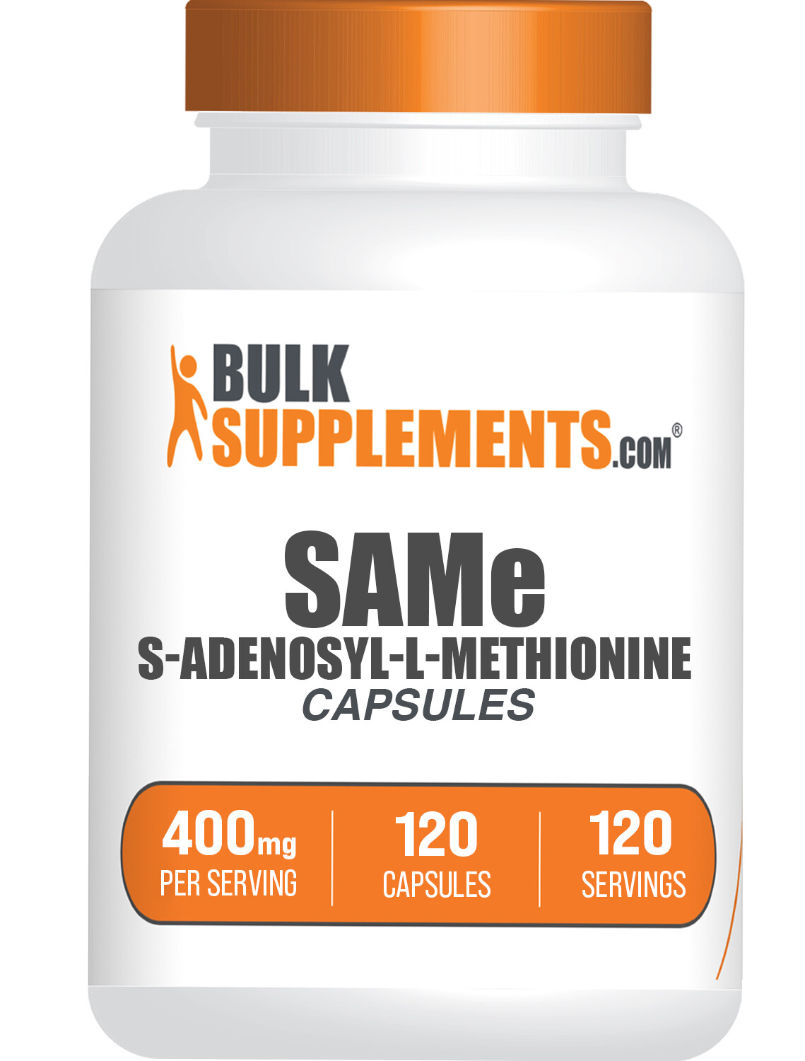 BulkSupplements SAMe S-Adenosyl-L-Methionine Capsules – 400mg Per Serving