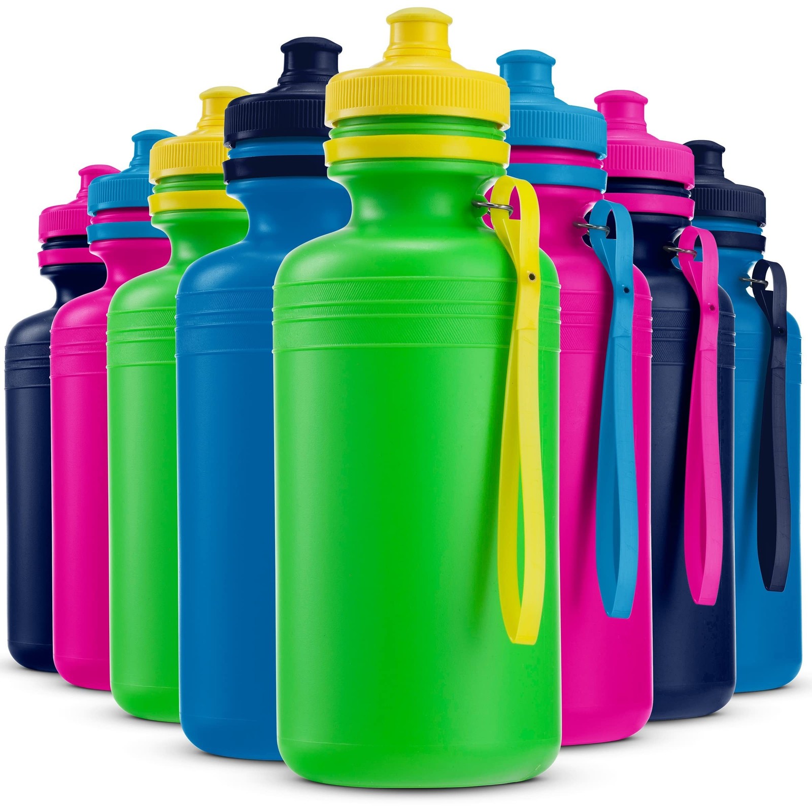 Bedwina Bulk Water Bottles For Kids – (Pack of 12) 18 Oz – 7.5 Inch BPA-Free …