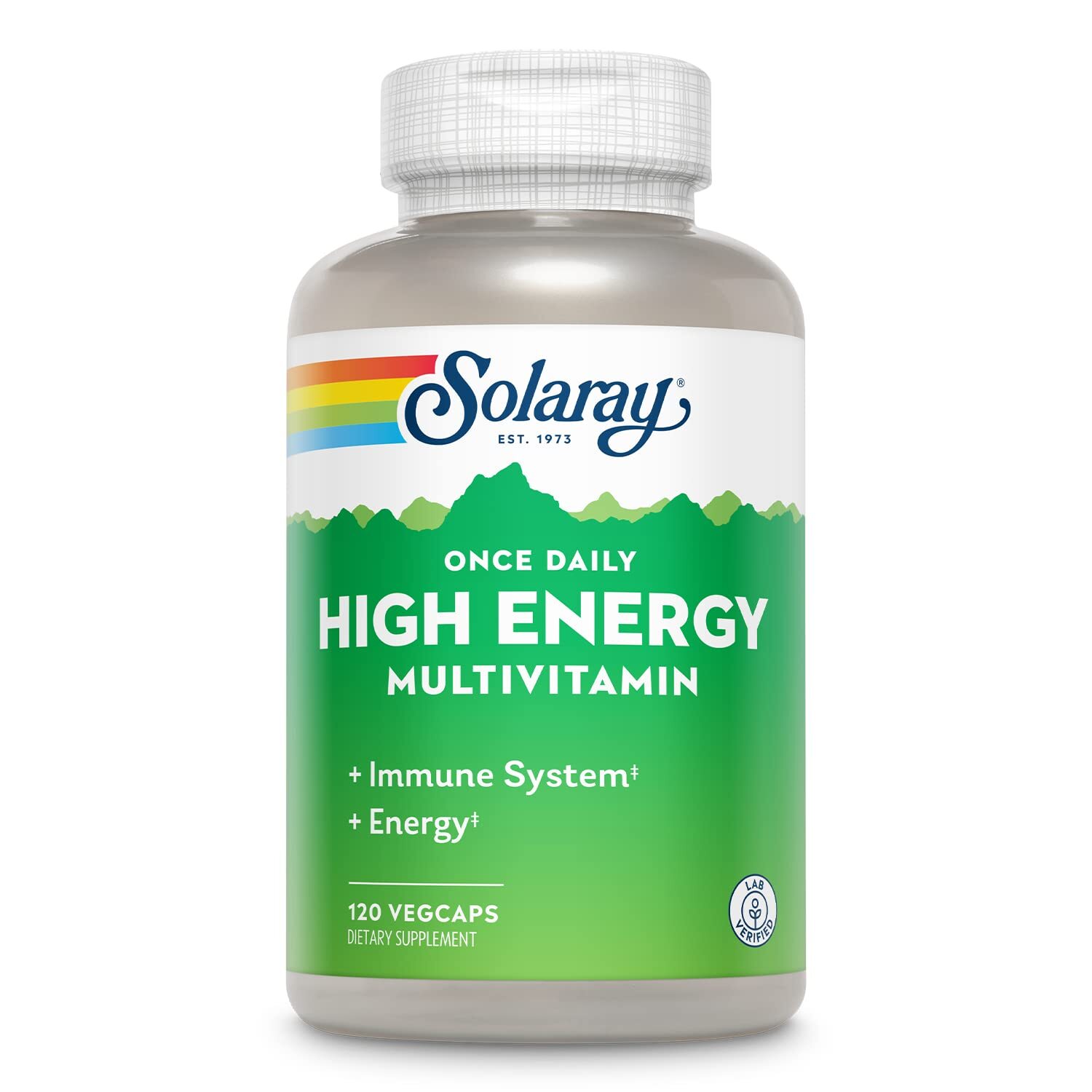 Solaray High Energy Multivitamins 120 Count Once Daily Vitamins for Wellness