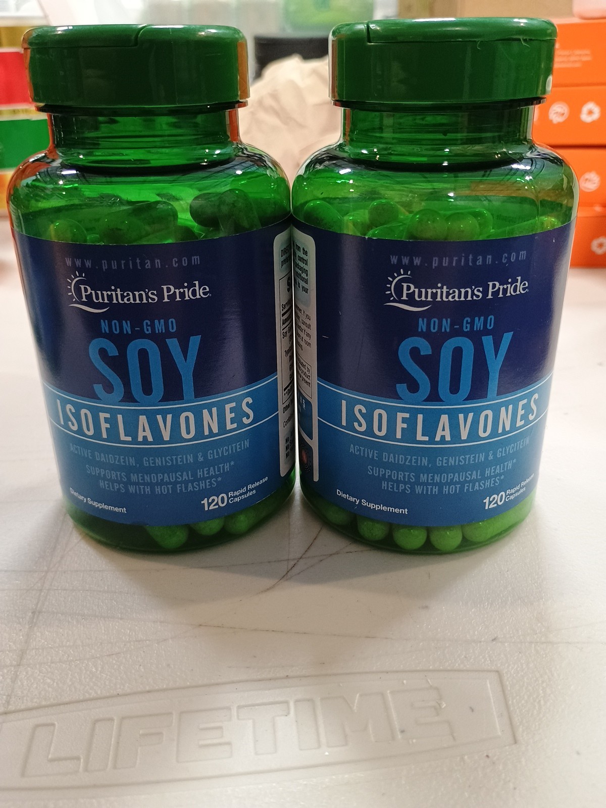 2 X Puritan’s Pride Non-GMO Soy Isoflavones 750mg, Dietary Supplement 120 Caps
