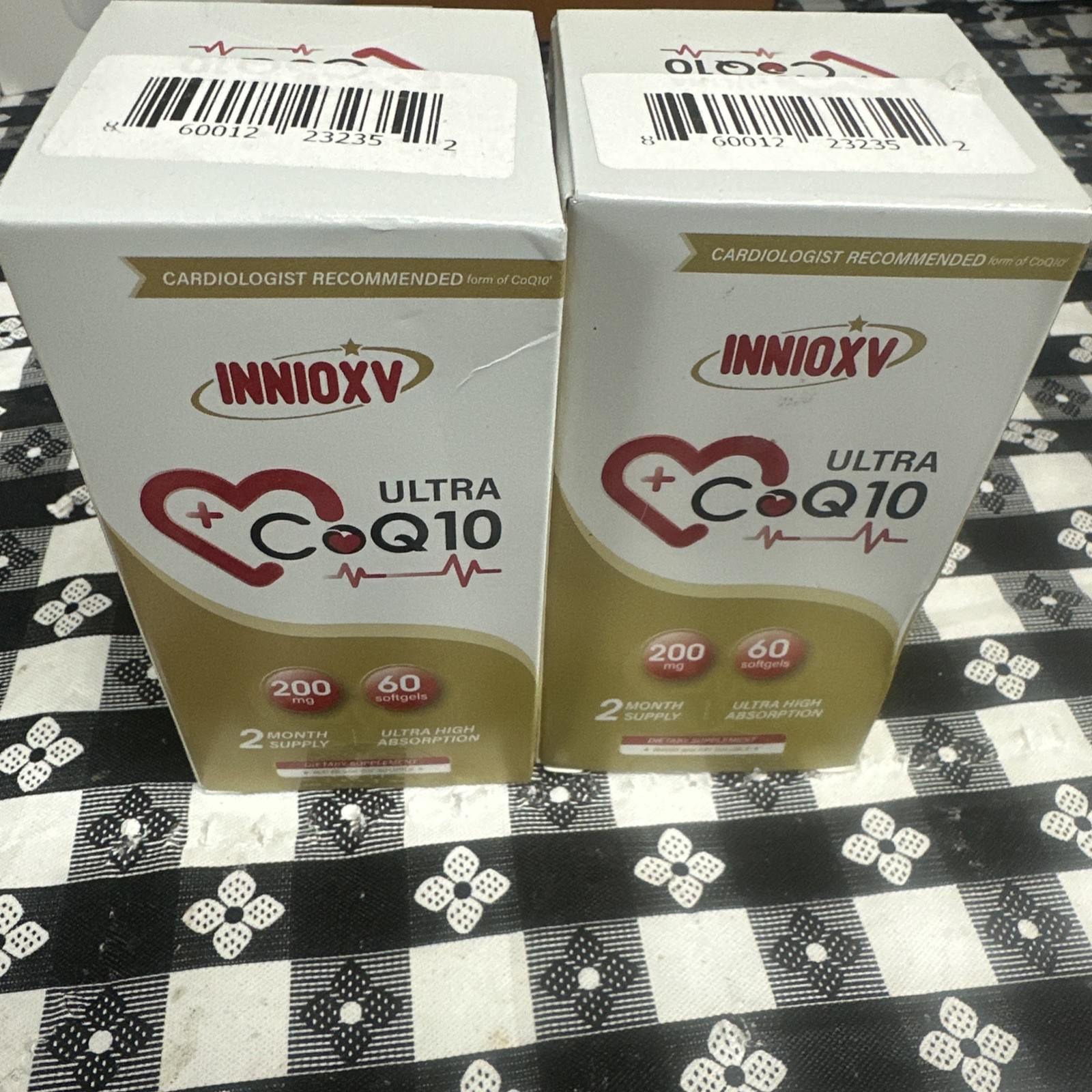 2 Pack CoQ10 200mg Softgels Vitamin E Heart Health Antioxidant Supplement 01/27