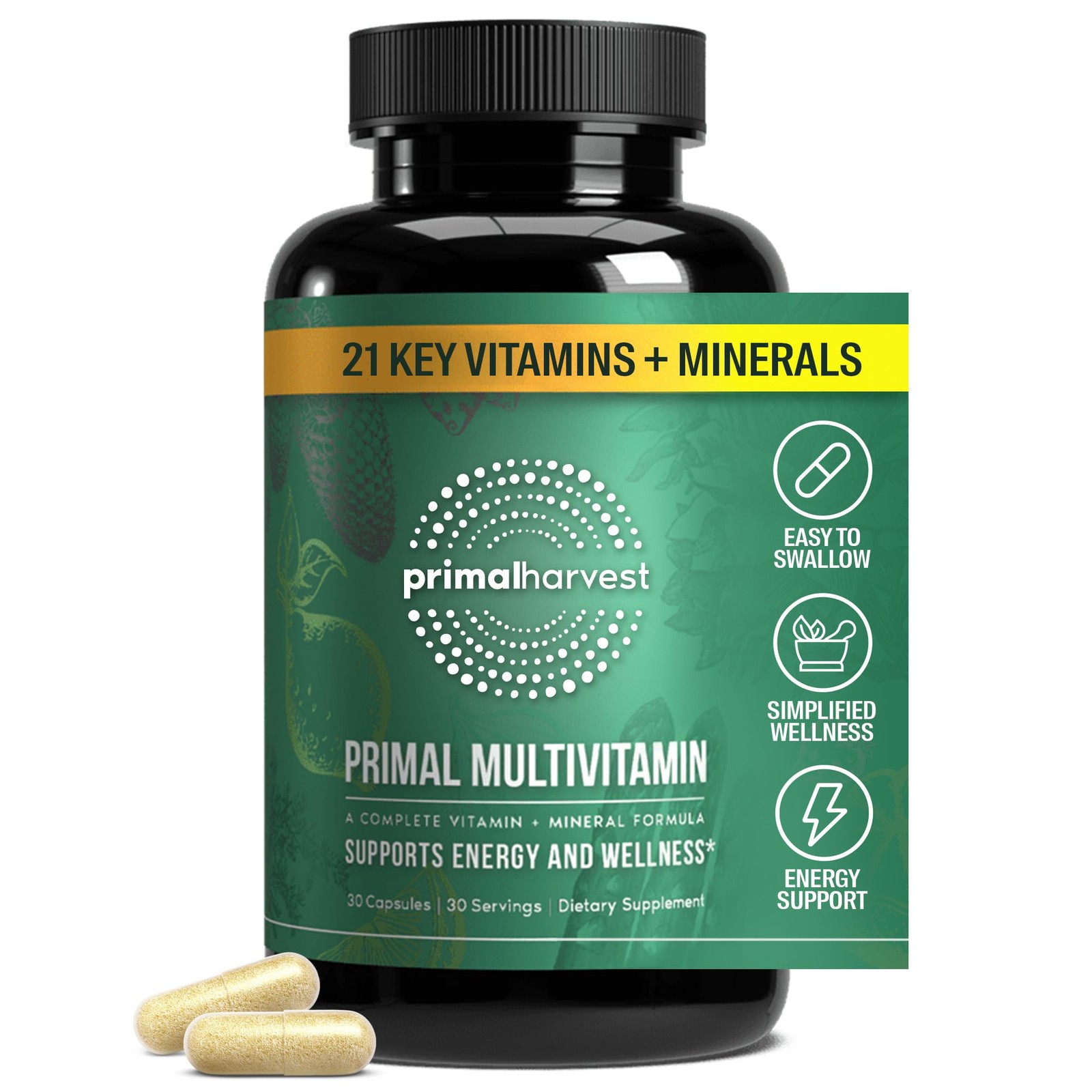 Primal Harvest Multivitamin – Daily Multi-Vitamin 30 Count (Pack of 1)