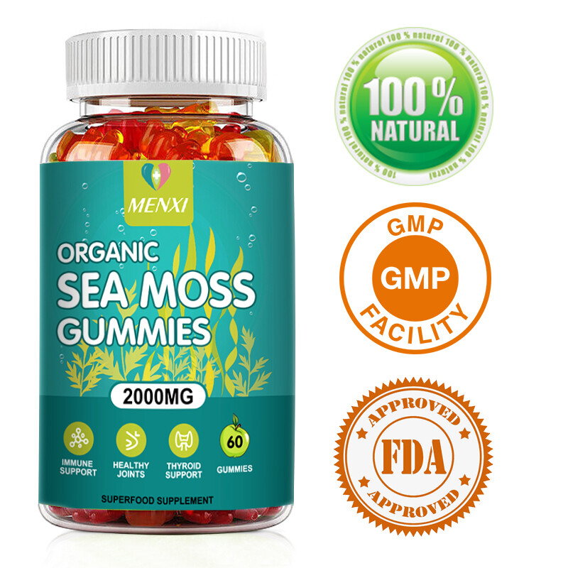 Organic Sea Moss Gummies 2000mg,Irish Moss, w/ Bladderwrack Dietary Supplement