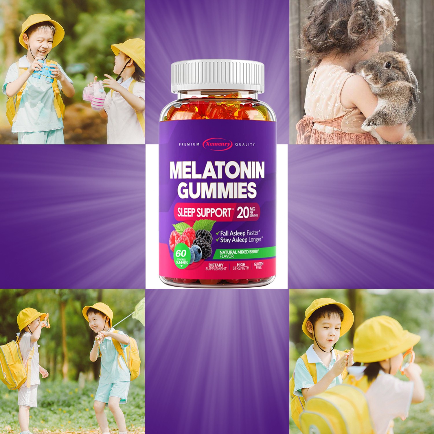 Melatonin Gummies 20mg – Night Sleep Aid, Improve Sleep Quality, Relax and Calm