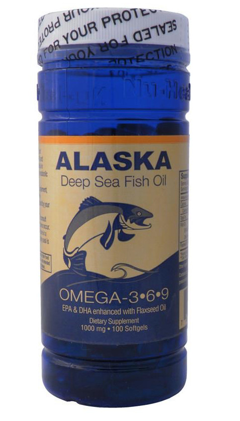 3X Bottles Alaska Deep Sea Fish Oil Omega-3,6,9 EPA/DHA 300 Gels + Flaxseed Oil