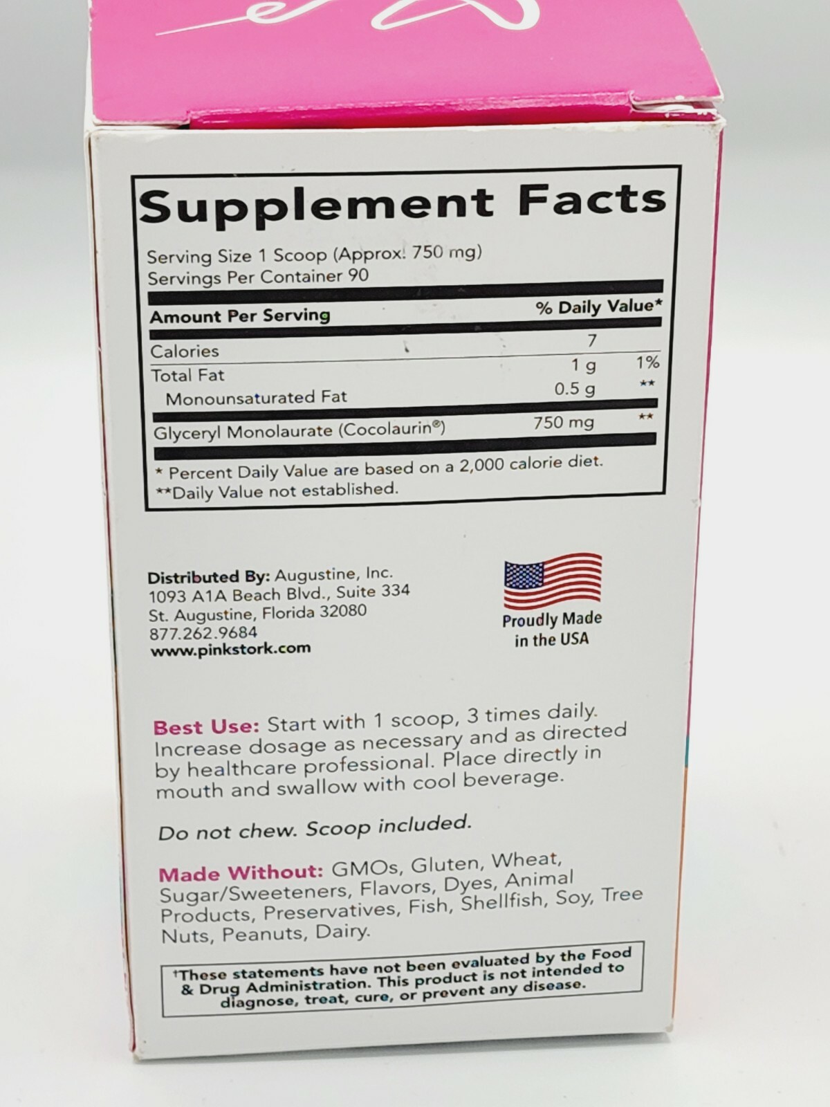 Pink Stork By Amy Suzanne Gut Health Immune Support 2.4 oz 90 Servings 05/2022
