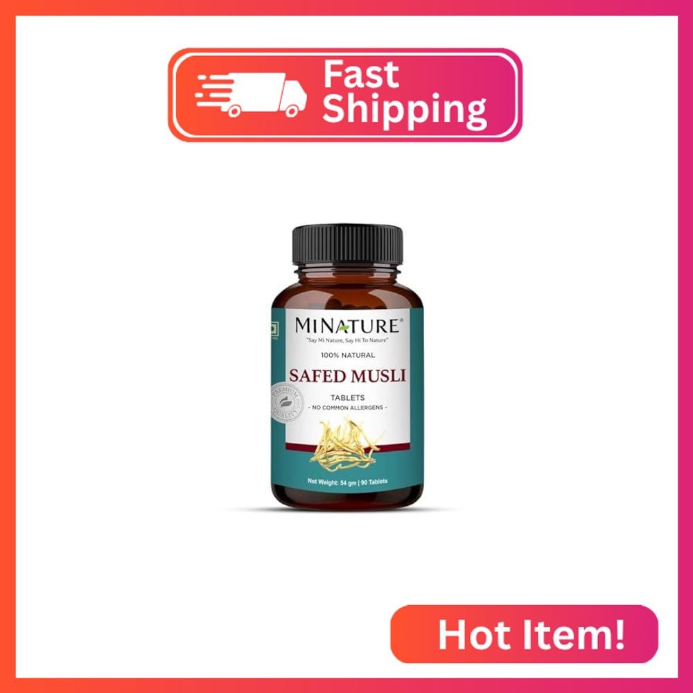 Safed Musli Tablets by mi Nature| | Pure & Natural herb | Free from Chemical & P