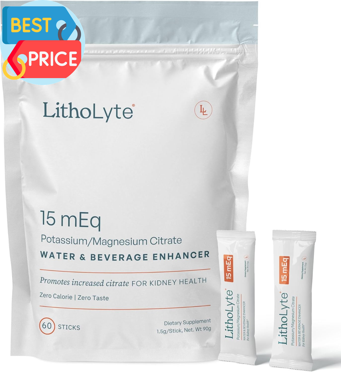 Kidney Health 15 Meq | Water & Beverage Enhancer for Kidney Health | Developed b