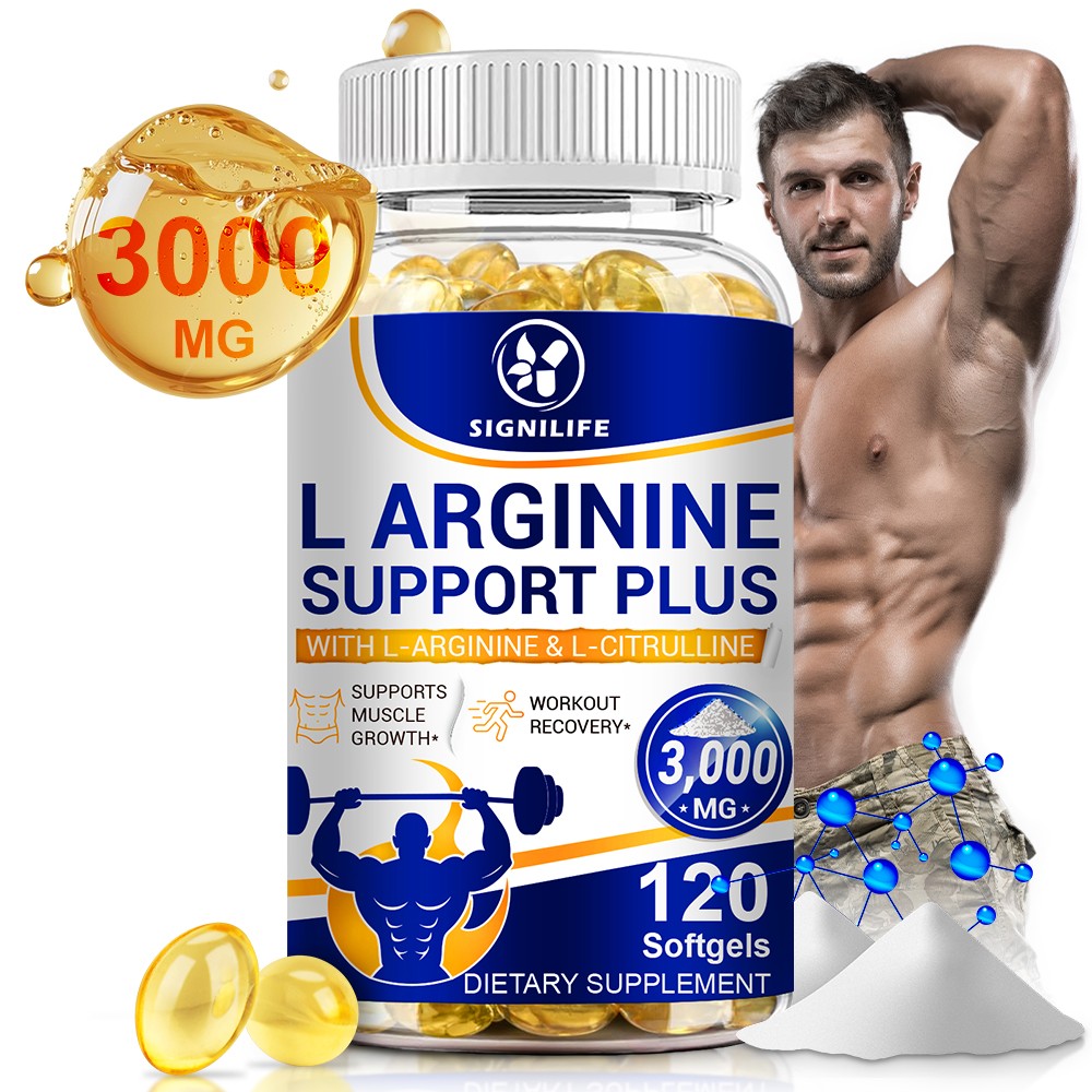 L-Arginine L-Citrulline 3000mg Extra Strength Nitric Oxide & Circulation Boost