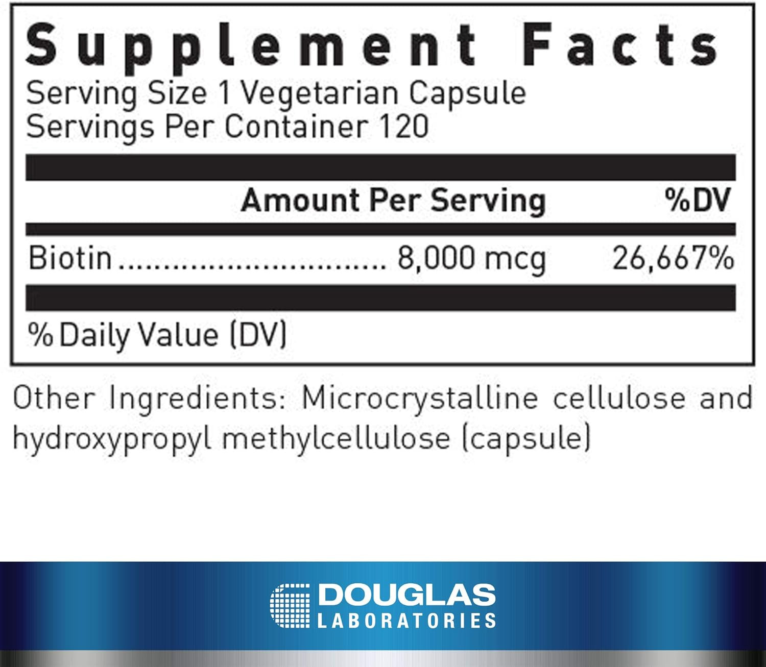 Biotin 8 Mg | Vitamin B7 to Support Enzyme Production and Nerve Function | 12…