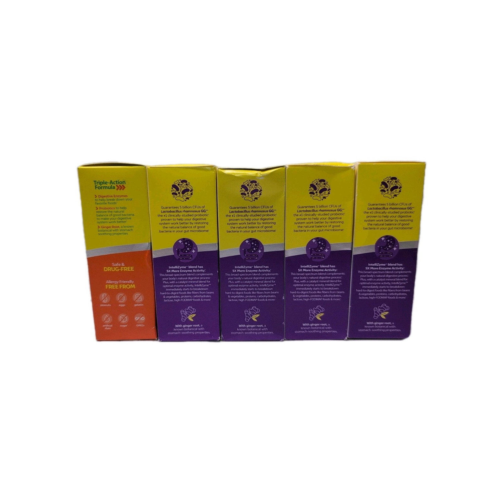 (5) Culturelle Probiotics Bloating & Gas Defense 30 VegetarianCaps Ea EXP 06/26+