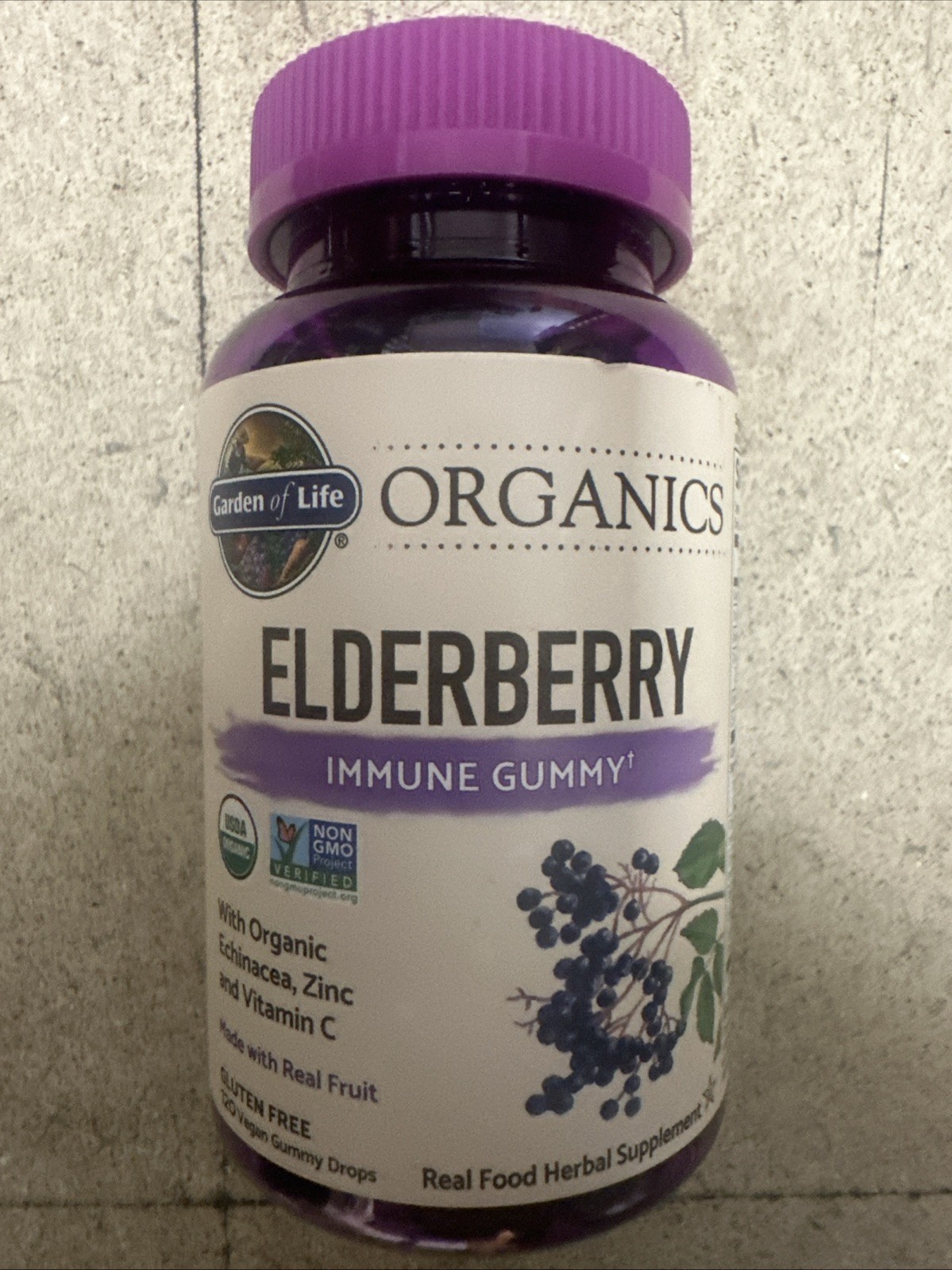Garden of Life Organics Elderberry Immune Gummies # 120 Used By 11/2026